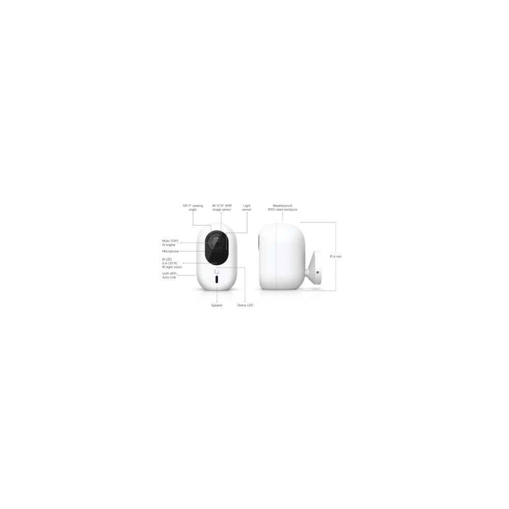 Ubiquiti- Caméra G6 Instant 4K blanche