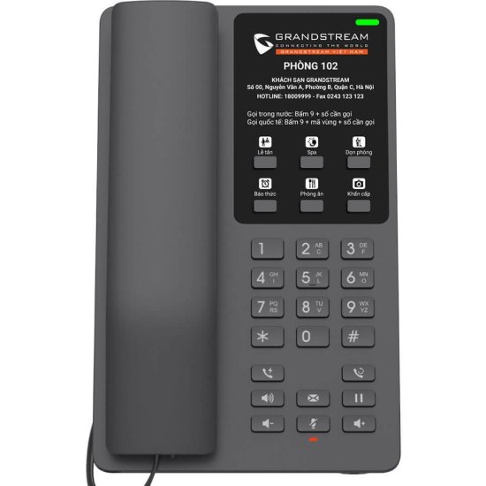 GrandStream Téléphone SIP PoE pour hôtel GHP621