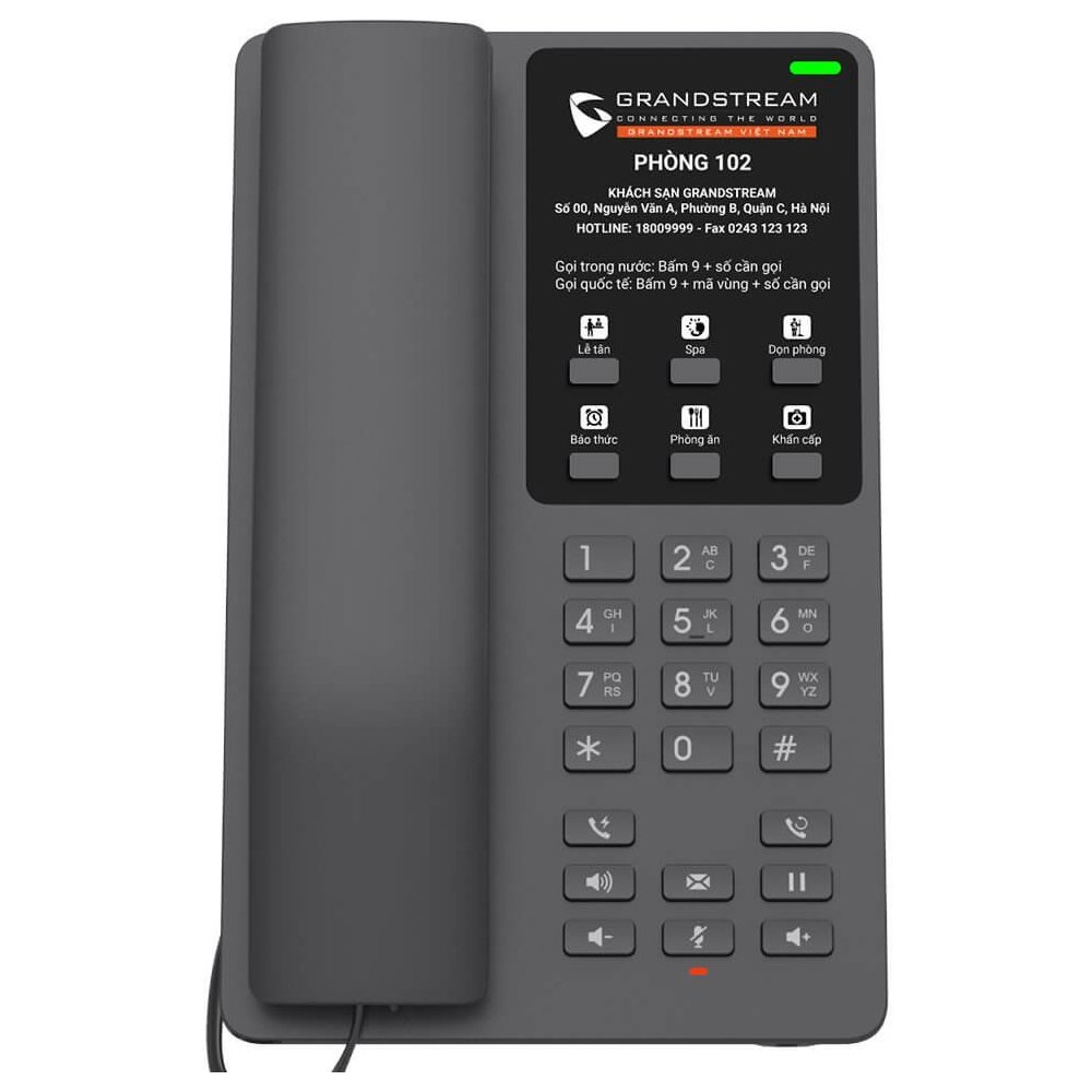 GrandStream Téléphone SIP PoE pour hôtel GHP621