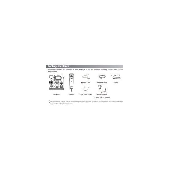 Yealink- Téléphone SIP T31G 2 comptes Giga PoE