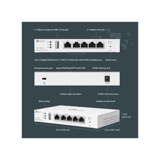 Tp-link-  Routeur VPN Gigabit Festa FR205