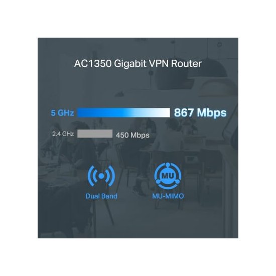 Tp-link Routeur VPN Omada Gigabit Multi-WAN WiFi5 AC1350