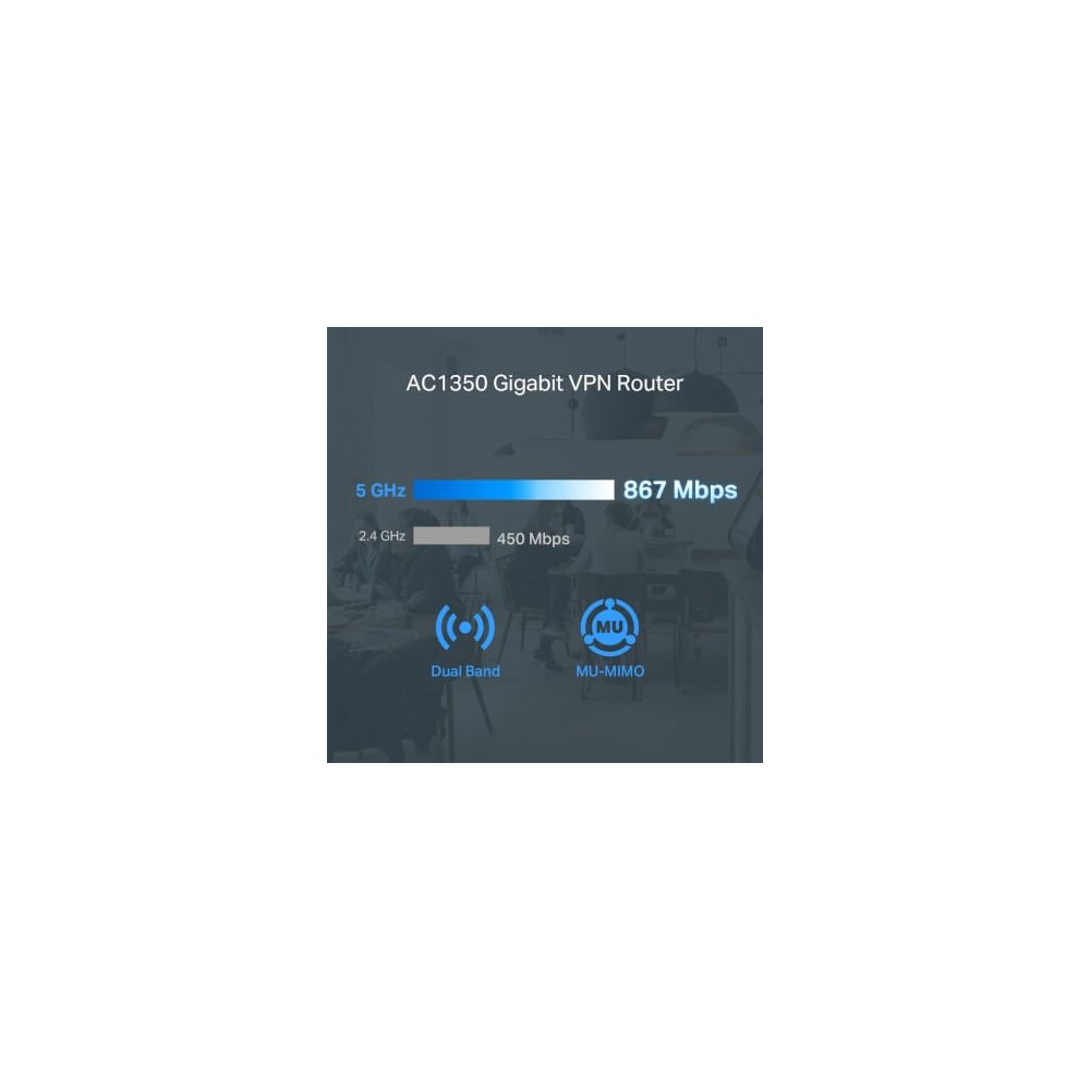 Tp-link Routeur VPN Omada Gigabit Multi-WAN WiFi5 AC1350