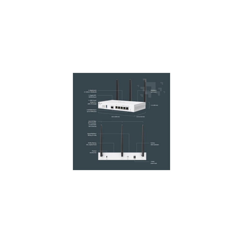 Tp-link Routeur VPN Gigabit WiFi6 AX3000 Festa FR365