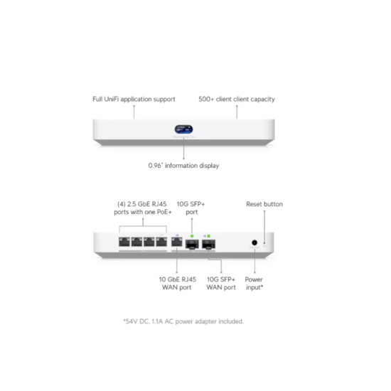 Ubiquiti- Gateway UniFi 2x 10G 4x 2,5G 5Gbps IDS/IPS SSD Opt