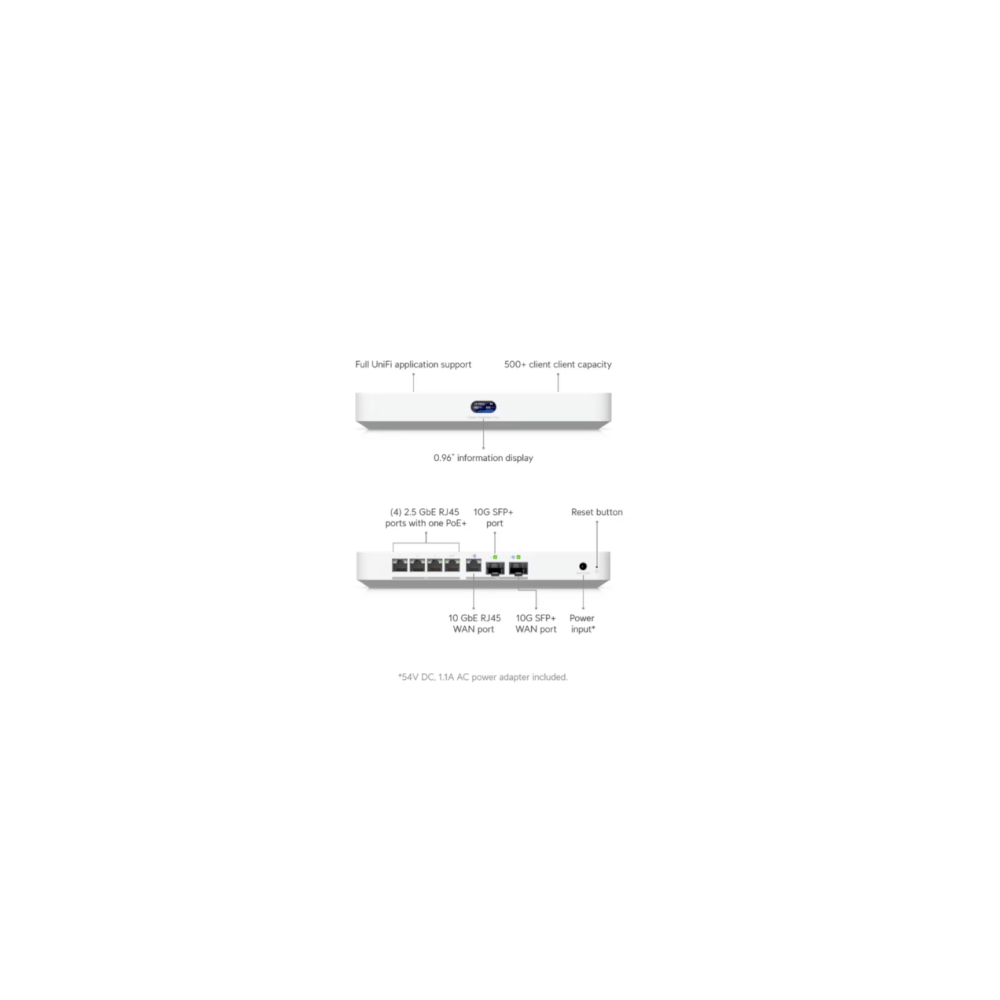 Ubiquiti- Gateway UniFi 2x 10G 4x 2,5G 5Gbps IDS/IPS SSD Opt