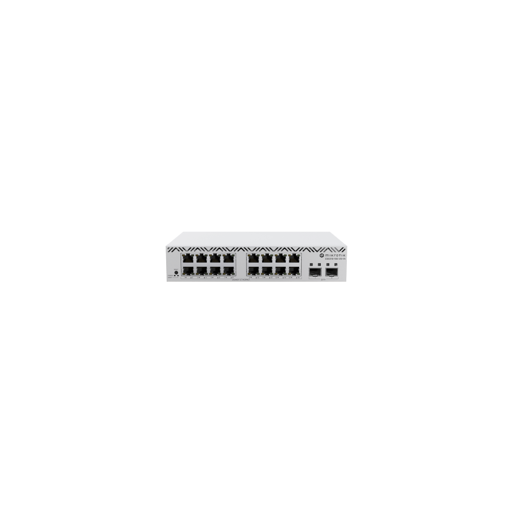 Mikrotik- Switch Cloud 16 ports Giga + 2 SFP+ 10Giga
