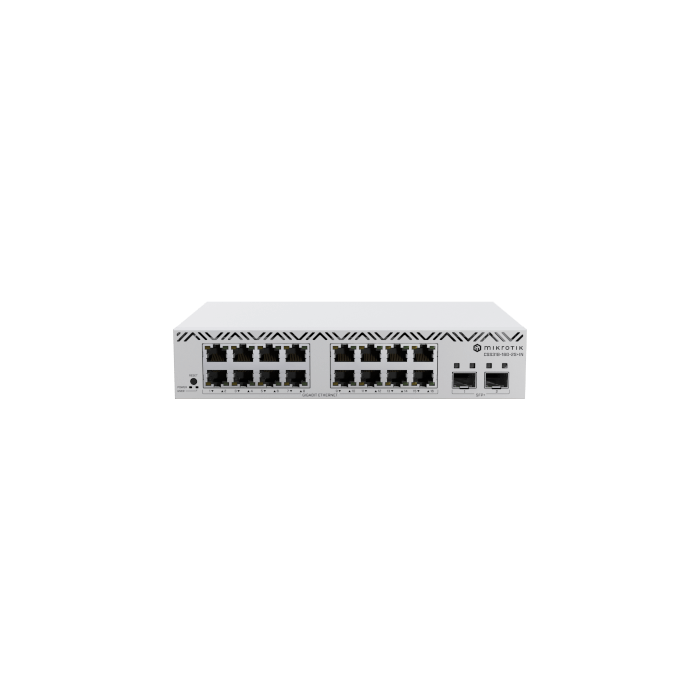 Mikrotik- Switch Cloud 16 ports Giga + 2 SFP+ 10Giga