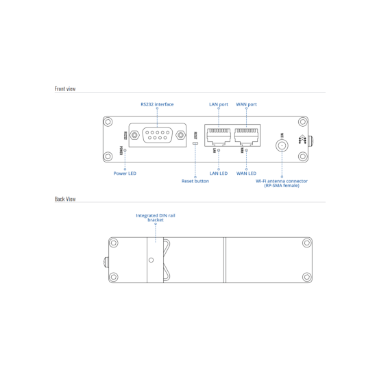 Teltonika- Routeur Firewall industriel 2x 100Mbits Wifi RS232