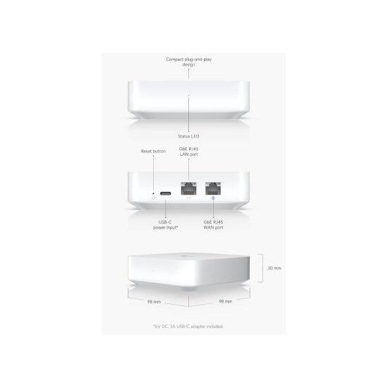 Ubiquiti- Gateway UniFi XG Lite Lan Wan Giga IPS/IDS SD-Wan
