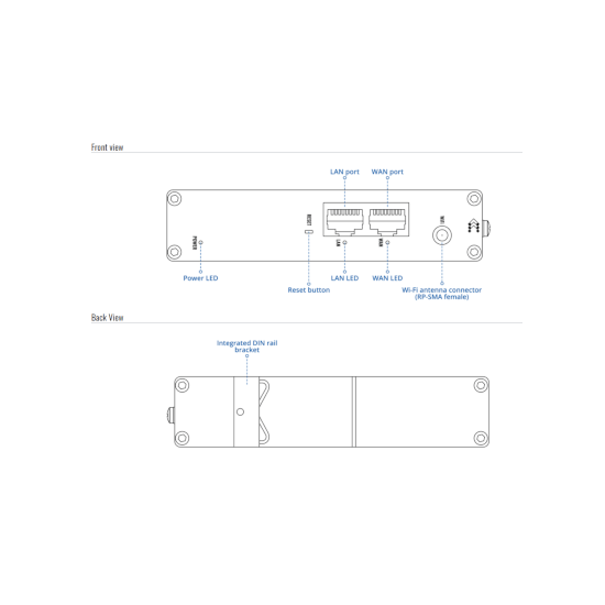 Teltonika- Routeur Firewall industriel 2x 100Mbits Wifi