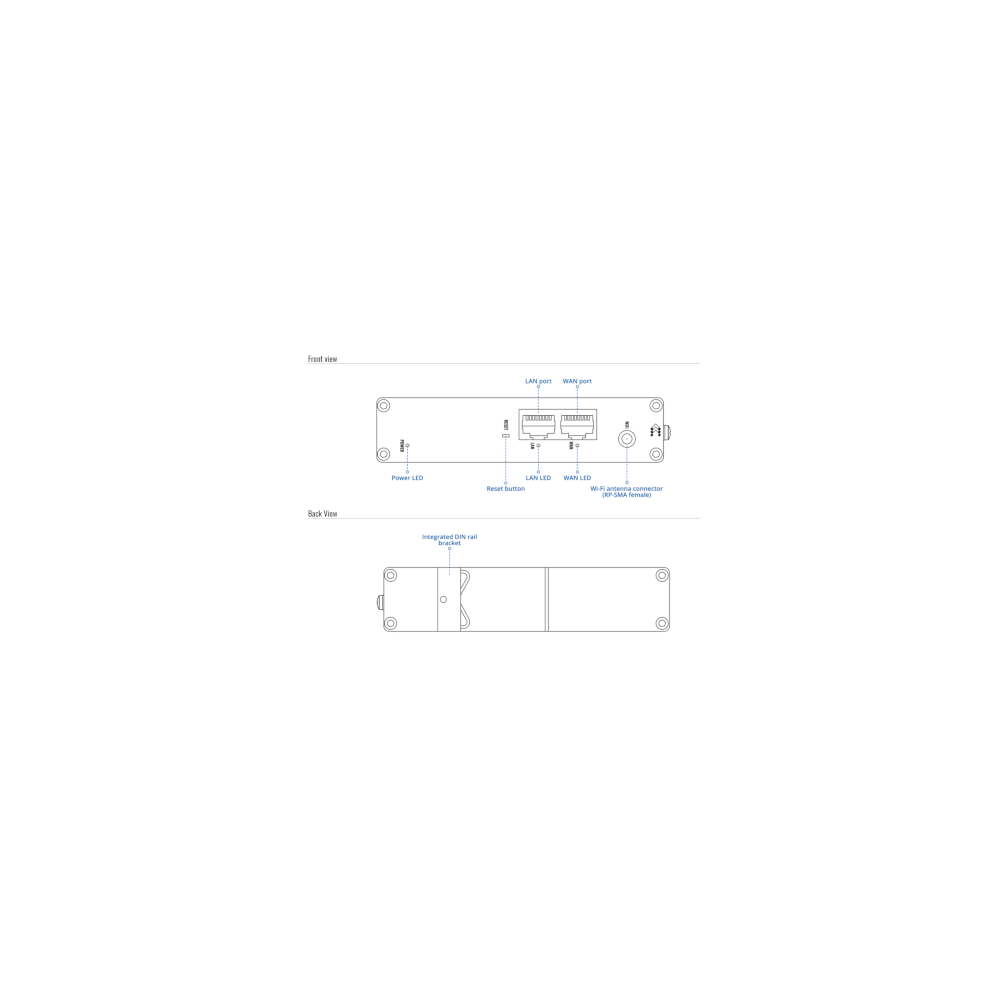 Teltonika- Routeur Firewall industriel 2x 100Mbits Wifi