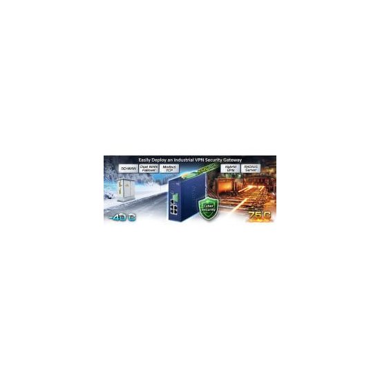 Planet- Routeur indus VPN 5 ports Giga -40/75°C