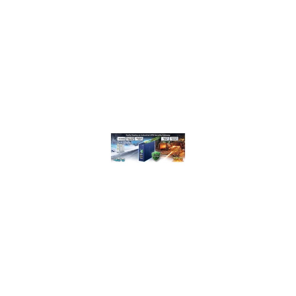 Planet- Routeur indus VPN 5 ports Giga -40/75°C