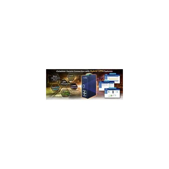 Planet- Routeur industriel 1Wan 4Lan SPI firewall -40/75°