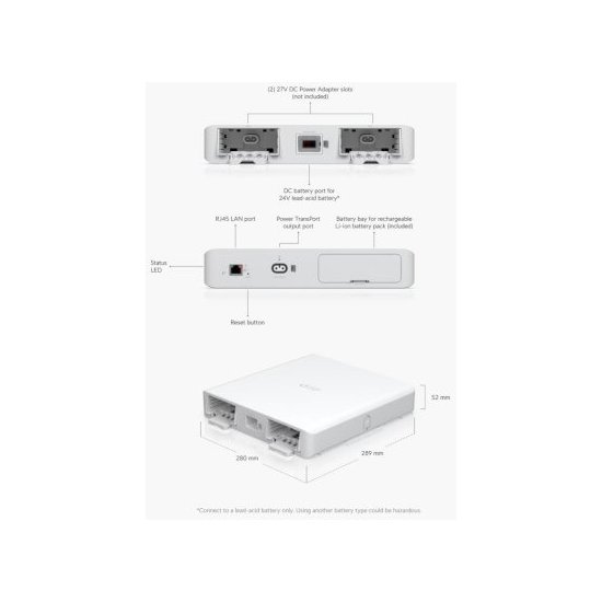 Ubiquiti- Alimentation de secours 200 W avec batterie Li-Ion