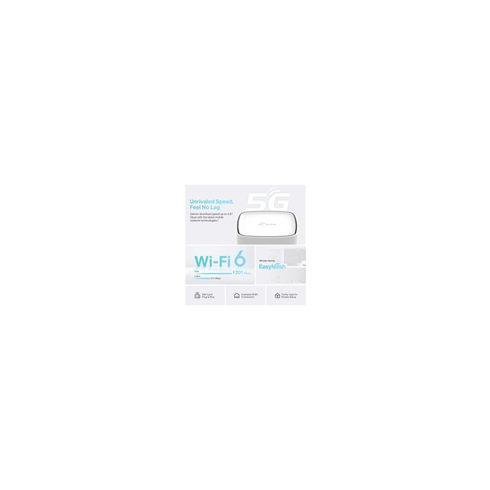 Tp-link Routeur 5G Giga WiFi6 AX1800 bibande Archer NX200