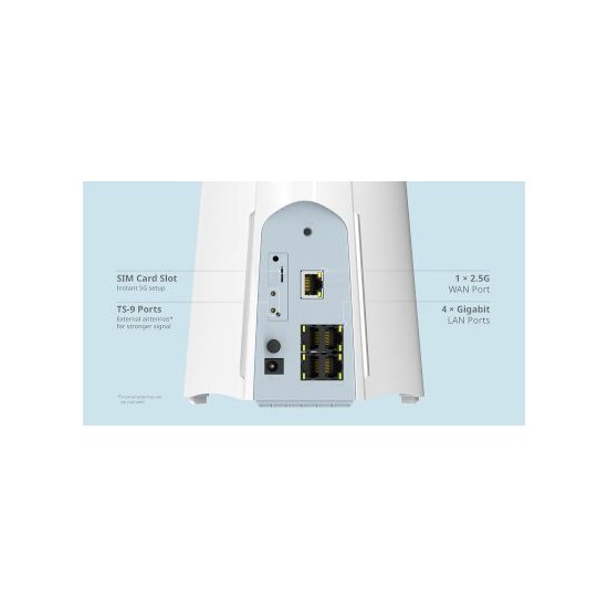 D-link- Routeur 5G NR/4G LTE WiFi7 1xWAN 2.5G + 4xLAN 1G