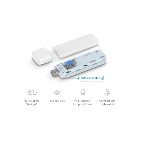 D-link Adaptateur USB 4G LTE Cat. 4 WiFi6 AX300 2.4GHz