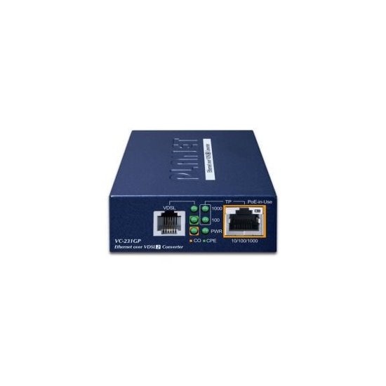 Planet- Convertisseur ethernet VDSL 2 30a Giga PoE+ 30w