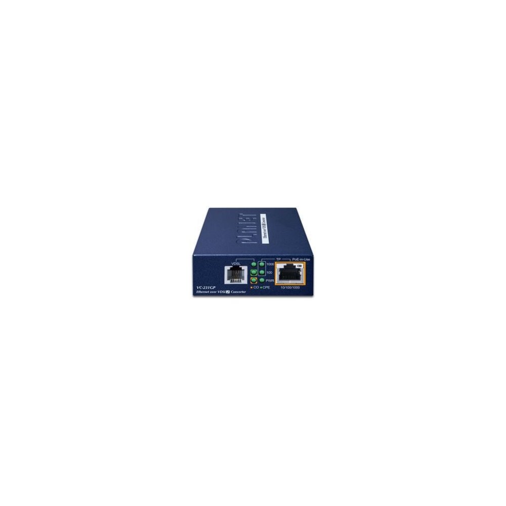 Planet- Convertisseur ethernet VDSL 2 30a Giga PoE+ 30w