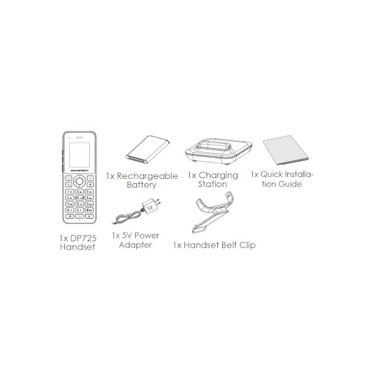 GrandStream- Téléphone DECT DP725 écran couleur