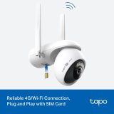 tp-link Kit de caméra de sécurité Pan/Tilt WiFi/4G solaire