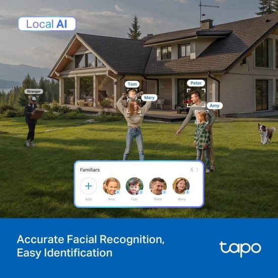 tp-link Kit de caméra de sécurité Pan/Tilt WiFi/4G solaire