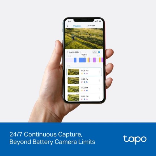 tp-link Kit de caméra de sécurité Pan/Tilt WiFi/4G solaire
