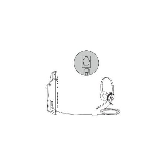 Yealink- Casque filaire monaural RJ9 YHS34