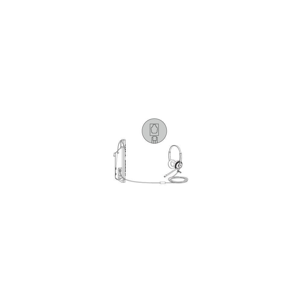 Yealink- Casque filaire monaural RJ9 YHS34