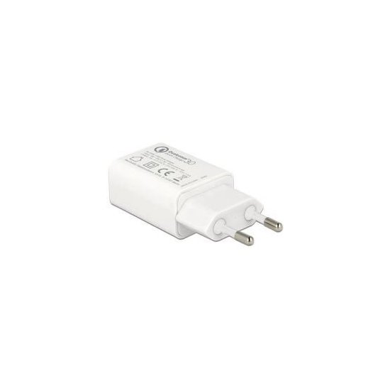 Delock- Chargeur USB 1 sorties 3,6 à 12V QC 3.0 blanc