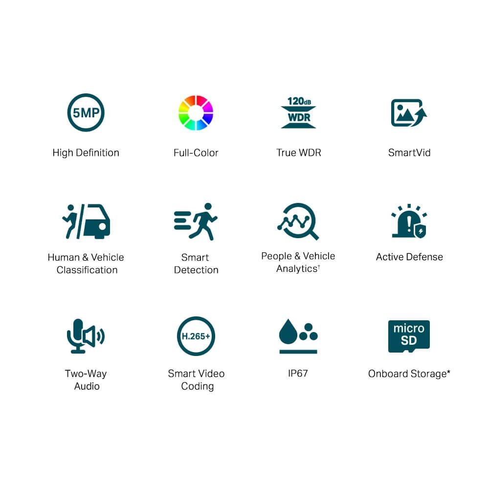 tp link- Caméra VIGI bullet 5MP fente audio μSD
