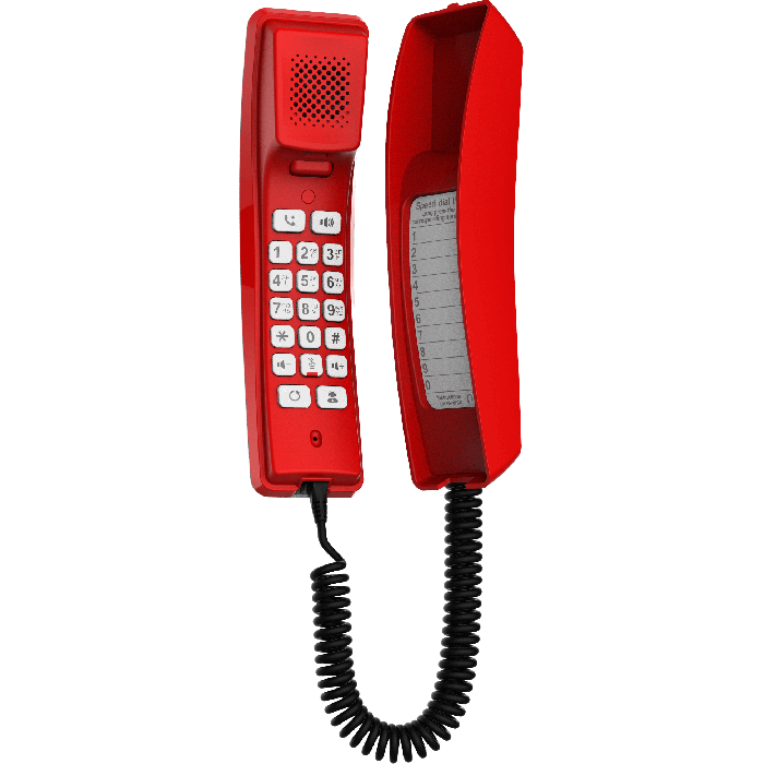 Fanvil Téléphone d'urgence SIP mural H2U rouge