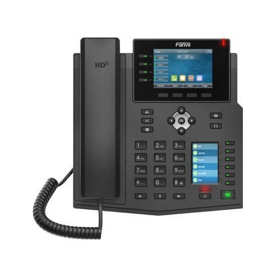 Fanvil Téléphone SIP X5U PoE 2 écrans couleur