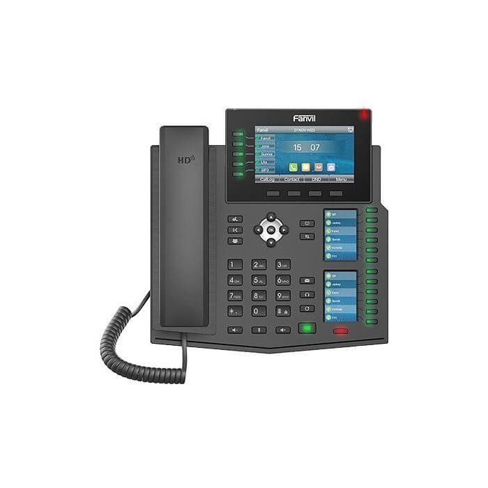 Fanvil Téléphone SIP X6U PoE 3 écrans couleur
