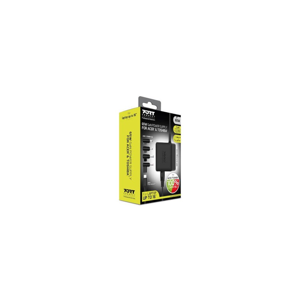 Port Designs- Alim notebook Acer/Toshiba 65W GaN2 USB + Plug