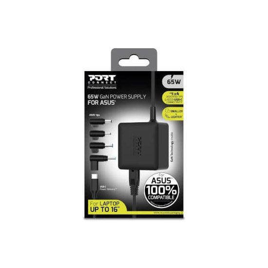 Port Designs- Alim notebook Asus 65W GaN2 USB + Plug
