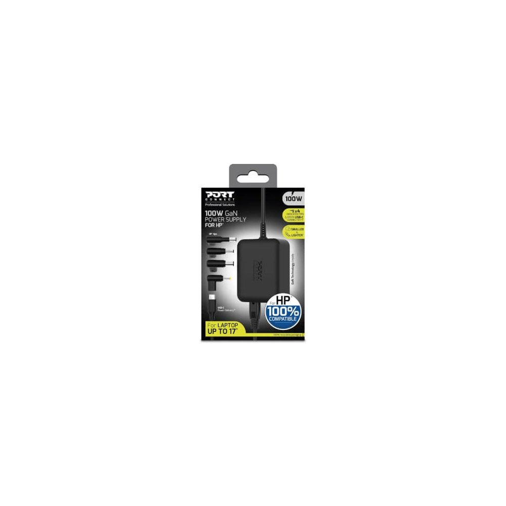 Port designs- Alim notebook HP 100W GaN2 USB + Plug
