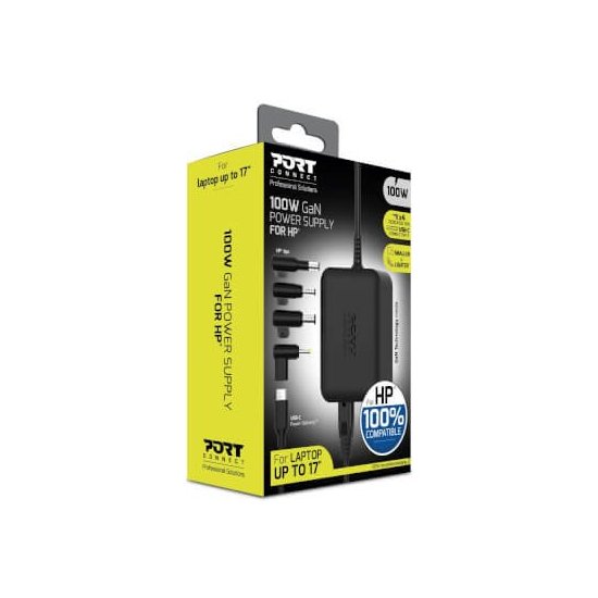 Port designs- Alim notebook HP 100W GaN2 USB + Plug