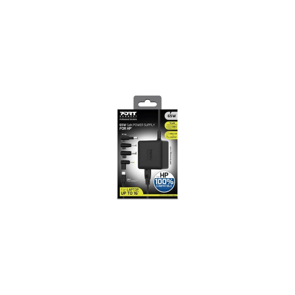 Port Designs- Alim notebook HP 65W GaN2 USB + Plug
