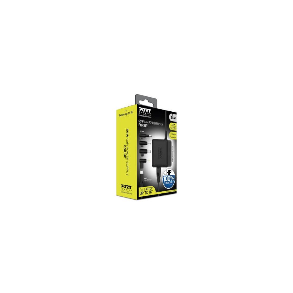 Port Designs- Alim notebook HP 65W GaN2 USB + Plug