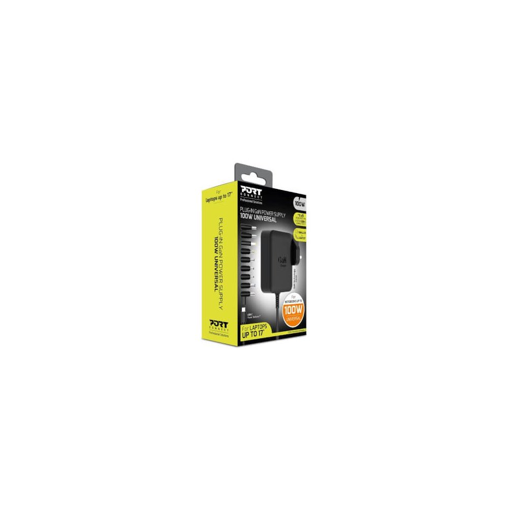 Port Designs- Alim universelle notebook 100W GaN2 USB + Plug