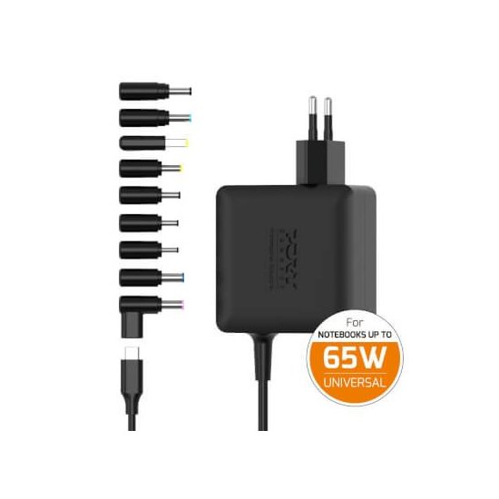 Port Designs- Alim universelle notebook 65W GaN2 USB + Plug