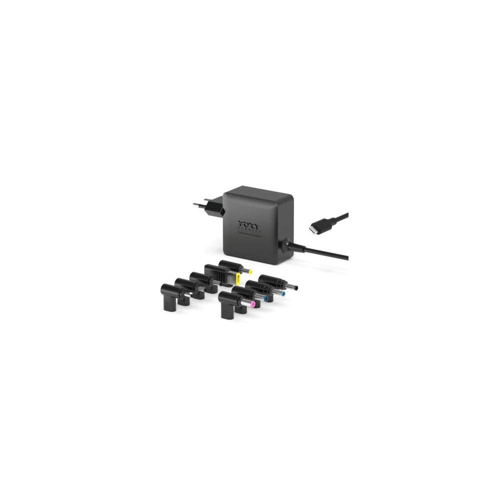 Port Designs- Alim universelle notebook 65W GaN2 USB + Plug