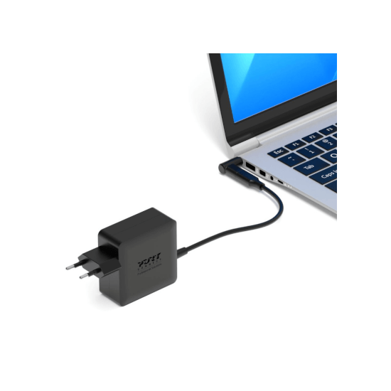 Port Designs- Alim universelle notebook 65W GaN2 USB + Plug