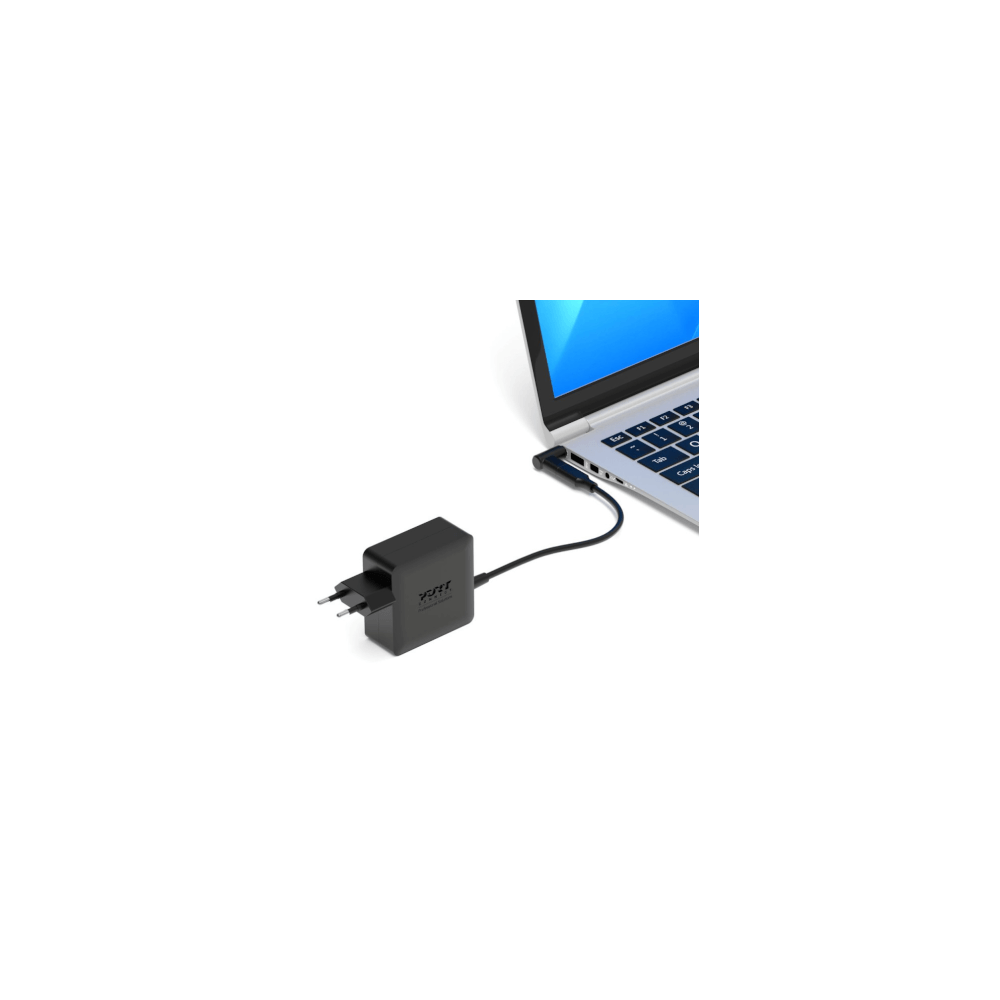 Port Designs- Alim universelle notebook 65W GaN2 USB + Plug