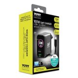 Port Designs- Alim USB A&C GaN2 PD3.0 100W LCD Retract C