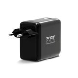 Port Designs- Alim USB A&C GaN2 PD3.0 100W LCD Retract C