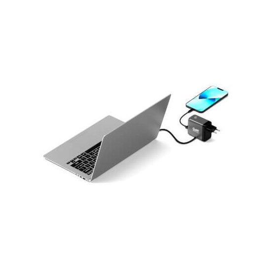Port Designs- Alim USB A&C GaN2 PD3.0 100W LCD Retract C